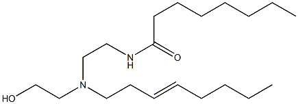 N-[2-[N-(2-ヒドロキシエチル)-N-(3-オクテニル)アミノ]エチル]オクタンアミド 化学構造式