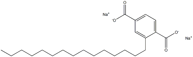 2-Pentadecylterephthalic acid disodium salt,,结构式