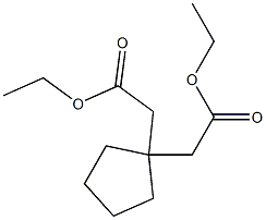 1,1-シクロペンタン二酢酸ジエチル 化学構造式