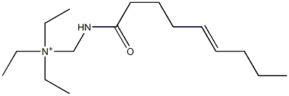 N,N-ジエチル-N-[(5-ノネノイルアミノ)メチル]エタンアミニウム 化学構造式