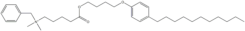 N,N-Dimethyl-N-benzyl-N-[4-[[4-(4-undecylphenyloxy)butyl]oxycarbonyl]butyl]aminium Structure