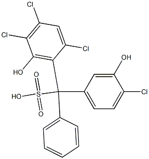 (4-Chloro-3-hydroxyphenyl)(2,4,5-trichloro-6-hydroxyphenyl)phenylmethanesulfonic acid,,结构式