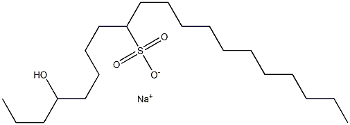 4-ヒドロキシイコサン-9-スルホン酸ナトリウム 化学構造式