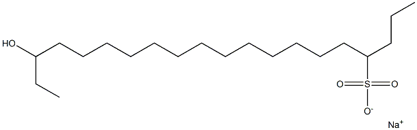 18-Hydroxyicosane-4-sulfonic acid sodium salt Structure