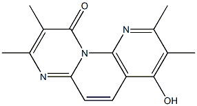 2,3,8,9-テトラメチル-4-ヒドロキシ-10H-ピリミド[1,2-a][1,8]ナフチリジン-10-オン 化学構造式