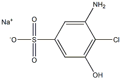 3-Amino-4-chloro-5-hydroxybenzenesulfonic acid sodium salt,,结构式