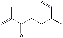 [R,(-)]-2,6-Dimethyl-1,7-octadiene-3-one Struktur