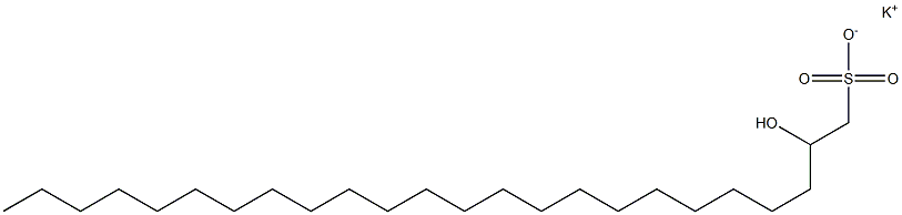 2-Hydroxytetracosane-1-sulfonic acid potassium salt Structure