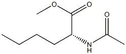 (R)-2-(アセチルアミノ)ヘキサン酸メチル 化学構造式