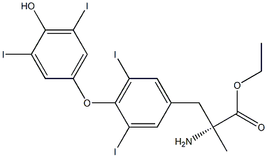 (R)-2-Amino-3-[4-(4-hydroxy-3,5-diiodophenoxy)-3,5-diiodophenyl]-2-methylpropionic acid ethyl ester Structure