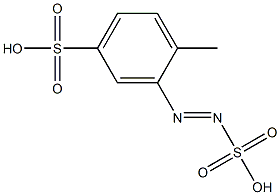 2-メチル-5-スルホベンゼンジアゾスルホン酸 化学構造式