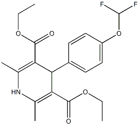 4-[4-(Difluoromethoxy)phenyl]-1,4-dihydro-2,6-dimethyl-3,5-pyridinedicarboxylic acid diethyl ester Struktur