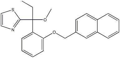 2-[1-Methoxy-1-[2-[(2-naphthalenyl)methoxy]phenyl]propyl]thiazole Structure