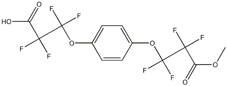 3,3'-(p-Phenylenebisoxy)bis(2,2,3,3-tetrafluoropropanoic acid methyl) ester 结构式