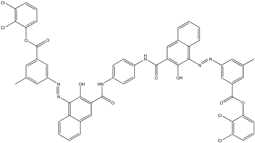 1,4-Bis[1-[[3-methyl-5-(2,3-dichlorophenoxycarbonyl)phenyl]azo]-2-hydroxy-3-naphthoylamino]benzene|