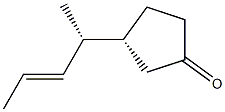 (3R)-3-[(1R)-1-Methyl-2-butenyl]cyclopentanone,,结构式