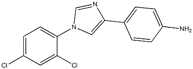 4-[1-[2,4-Dichlorophenyl]-1H-imidazol-4-yl]aniline Structure
