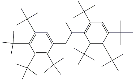 1-(2,3,4,5-Tetra-tert-butylphenyl)-2-(2,3,4,6-tetra-tert-butylphenyl)propane 结构式