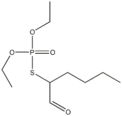 Thiophosphoric acid O,O-diethyl S-(1-oxohexan-2-yl) ester 结构式