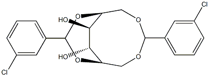 1-O,6-O:2-O,5-O-Bis(3-chlorobenzylidene)-L-glucitol Structure