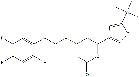 Acetic acid 1-[5-(trimethylsilyl)-3-furyl]-6-(2,4,5-trifluorophenyl)hexyl ester Structure