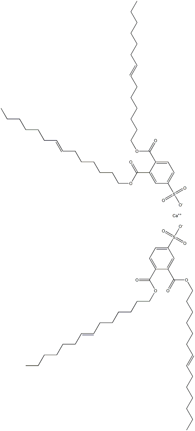 Bis[3,4-di(7-tetradecenyloxycarbonyl)benzenesulfonic acid]calcium salt Structure