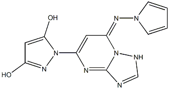 5-(3,5-Dihydroxy-1H-pyrazol-1-yl)-7-pyrrolizino[1,2,4]triazolo[1,5-a]pyrimidine,,结构式