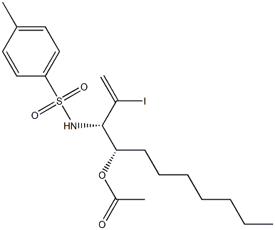  Acetic acid (1S)-1-[(S)-1-(tosylamino)-2-iodo-2-propenyl]octyl ester