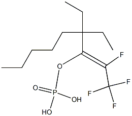 Phosphoric acid diethyl[(E)-1-hexyl-2,3,3,3-tetrafluoro-1-propenyl] ester Structure