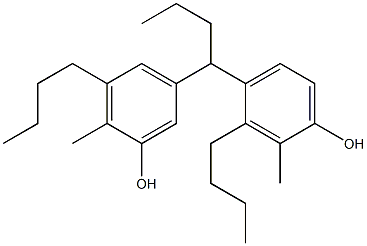 4,5'-Butylidenebis(2-methyl-3-butylphenol) Struktur