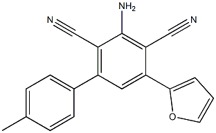 2-Amino-4-(2-furyl)-6-(4-methylphenyl)benzene-1,3-dicarbonitrile 结构式