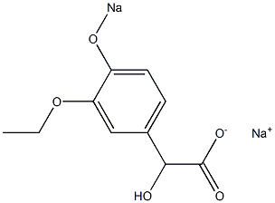 2-[3-エトキシ-4-(ソジオオキシ)フェニル]-2-ヒドロキシ酢酸ナトリウム 化学構造式