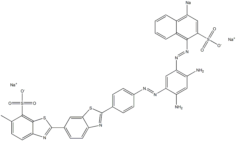 2-[2-[4-[[2,4-Diamino-5-[(4-sodiosulfo-1-naphthalenyl)azo]phenyl]azo]phenyl]-6-benzothiazolyl]-6-methylbenzothiazole-7-sulfonic acid sodium salt