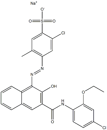 2-Chloro-5-methyl-4-[[3-[[(4-chloro-2-ethoxyphenyl)amino]carbonyl]-2-hydroxy-1-naphtyl]azo]benzenesulfonic acid sodium salt