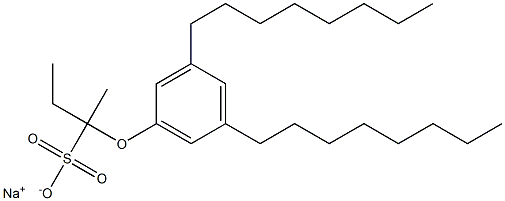 2-(3,5-Dioctylphenoxy)butane-2-sulfonic acid sodium salt Structure