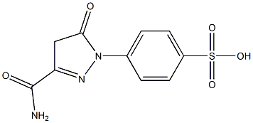 p-(3-Carbamoyl-5-oxo-2-pyrazolin-1-yl)benzenesulfonic acid Struktur