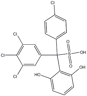  (4-Chlorophenyl)(3,4,5-trichlorophenyl)(2,6-dihydroxyphenyl)methanesulfonic acid