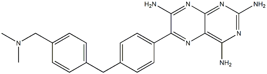 2,4,7-Triamino-6-[4-[4-[(dimethylamino)methyl]benzyl]phenyl]pteridine Struktur