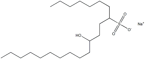 11-Hydroxyhenicosane-8-sulfonic acid sodium salt Structure