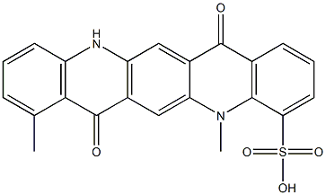 5,7,12,14-Tetrahydro-5,8-dimethyl-7,14-dioxoquino[2,3-b]acridine-4-sulfonic acid 结构式