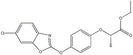 (S)-2-[4-[(6-Chlorobenzoxazol-2-yl)oxy]phenoxy]propionic acid ethyl ester Structure