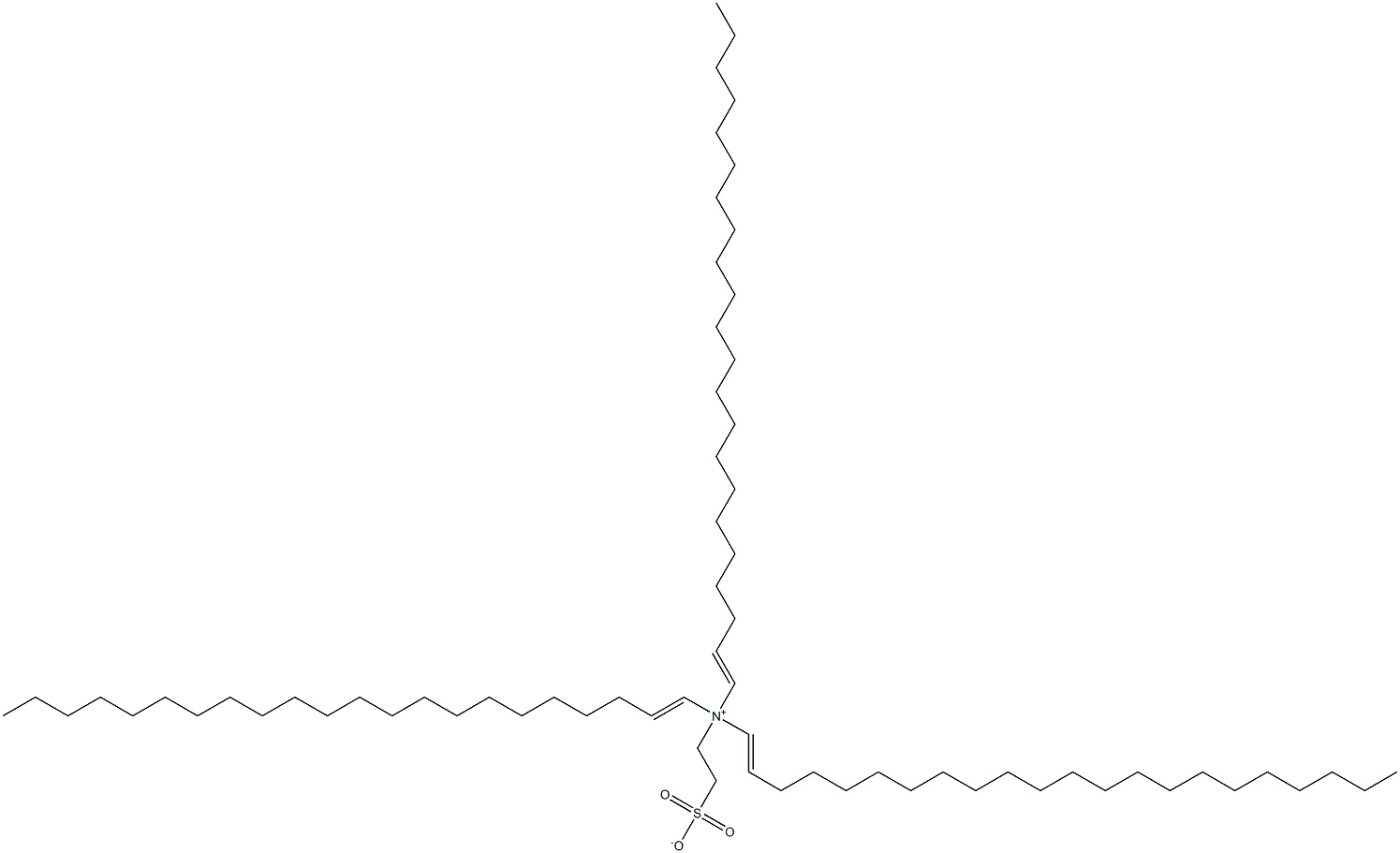 N,N-ジ(1-ドコセニル)-N-(2-スルホナトエチル)-1-ドコセン-1-アミニウム 化学構造式