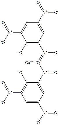カルシウムビス(2,4,6-トリニトロフェノラート) 化学構造式
