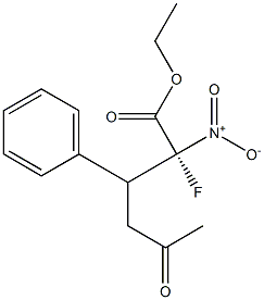 (2R)-2-Fluoro-2-nitro-5-oxo-3-phenylhexanoic acid ethyl ester Structure