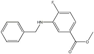 3-Benzylamino-4-fluorobenzoic acid methyl ester 结构式