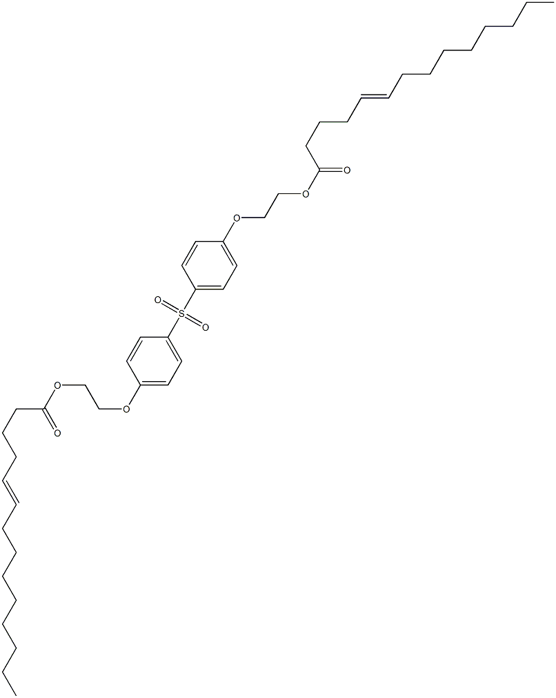 ビス[4-[2-(5-テトラデセノイルオキシ)エトキシ]フェニル]スルホン 化学構造式