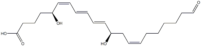 (5S,6Z,8E,10E,12R,14Z)-5,12-Dihydroxy-20-formyl-6,8,10,14-icosatetraenoic acid