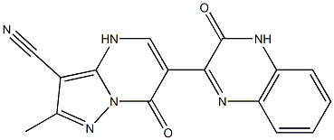 6-[(3-Oxo-3,4-dihydroquinoxalin)-2-yl]-2-methyl-3-cyanopyrazolo[1,5-a]pyrimidin-7(4H)-one Structure