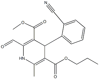 4-(2-Cyano-phenyl)-2-formyl-6-methyl-1,4-dihydropyridine-3,5-dicarboxylic acid 3-methyl 5-propyl ester