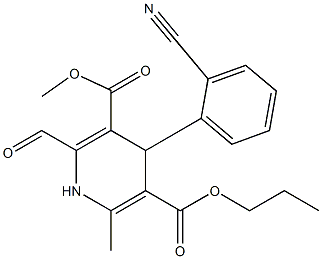  4-(2-Cyano-phenyl)-2-formyl-6-methyl-1,4-dihydropyridine-3,5-dicarboxylic acid 3-methyl 5-propyl ester